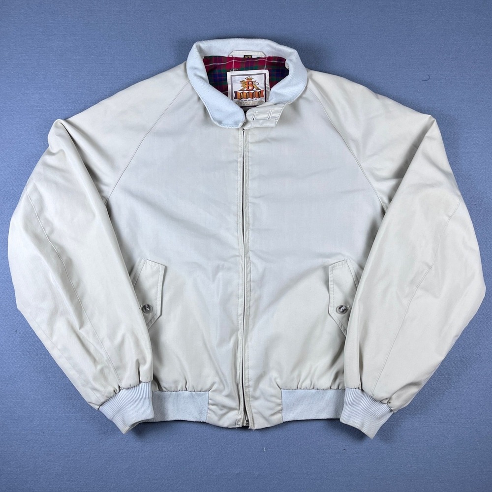 Vintage Baracuta Van Heusen Harrington G9 Jacket Cream Beige Plaid Lining 42R